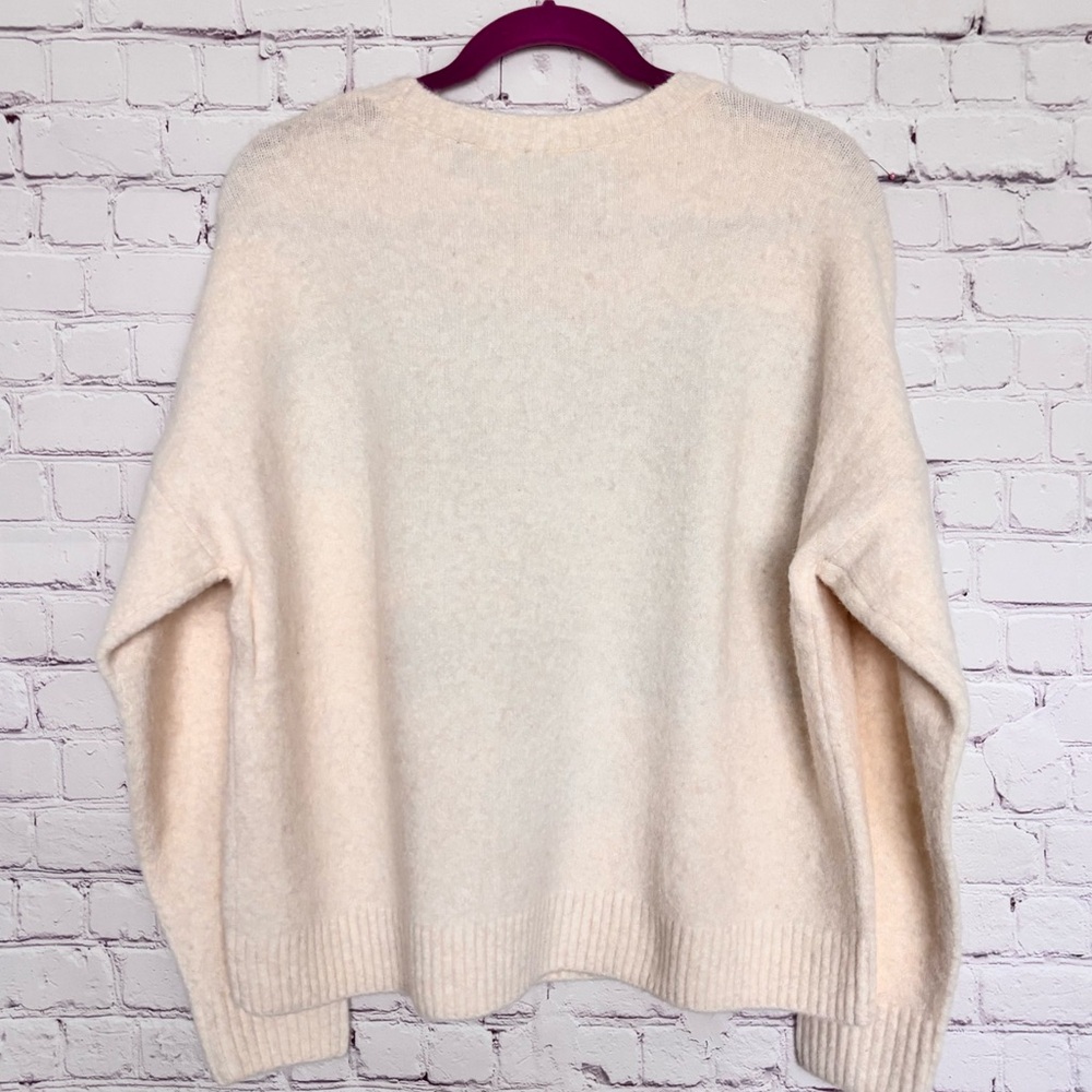 TED BAKER Cream Ivory Long Sleeve Floral Jacquard Sweater--NWT--M - Picture 13 of 16